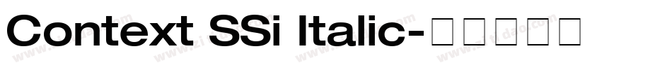 Context SSi Italic字体转换